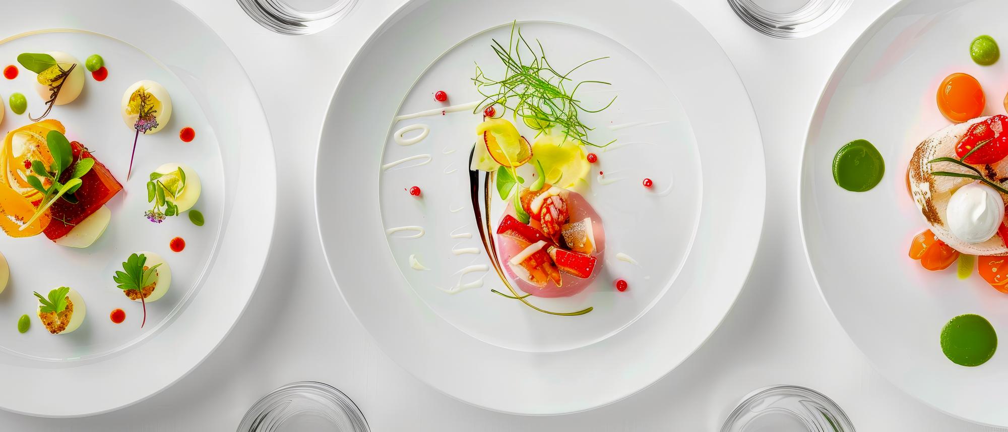 Large plated tasting course